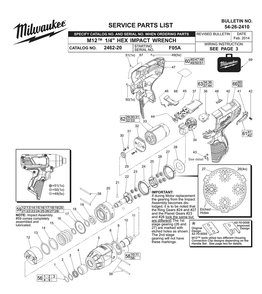 Fig-0 Diagram and Parts List for 2462-20 F05A Milwaukee Impact Driver
