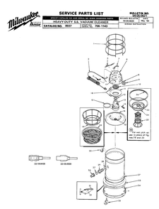 Fig-0 Diagram and Parts List for 8937 706-1143 Milwaukee Leaf Blower / Vacuum