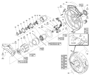 Fig-0 Diagram and Parts List for 2873-20 K99A Milwaukee Miscellaneous