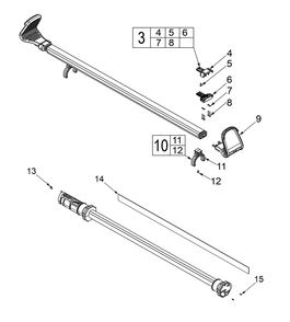 Fig-1 Diagram and Parts List for 2125-20 J03A Milwaukee Worklight & Flashlight