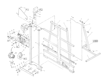 Panel Saw Diagram and Parts List for 6480-20 797A Milwaukee Chop Saw