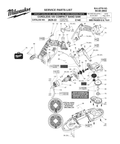 Part Location Diagram of 14-46-2016 Milwaukee Brush Card Assembly