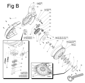 Fig-2 Diagram and Parts List for 6232-20 D51D Milwaukee Saw