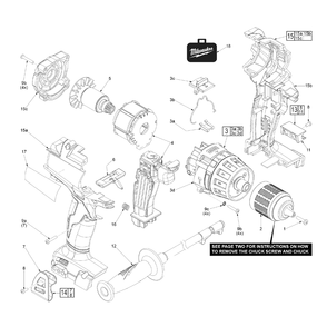 Fig-0 Diagram and Parts List for 2704-22 G73A Milwaukee Hammer Drill