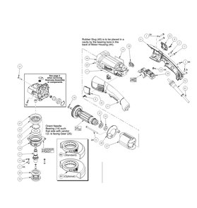 Fig-0 Diagram and Parts List for 6122-30A B65B Milwaukee Angle Grinder