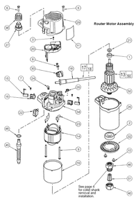 Fig-0 Diagram and Parts List for 5616-20  Milwaukee Router