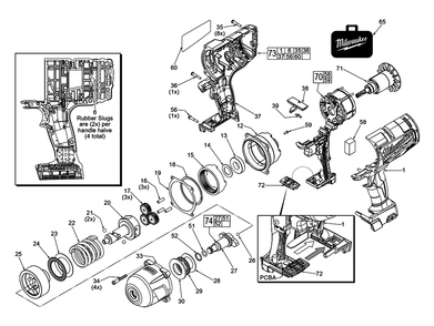 Fig-0 Diagram and Parts List for 2763-059 F79A Milwaukee Impact Driver
