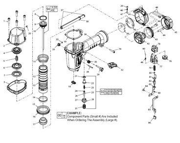 Fig-0 Diagram and Parts List for 7150-21  Milwaukee Nailer