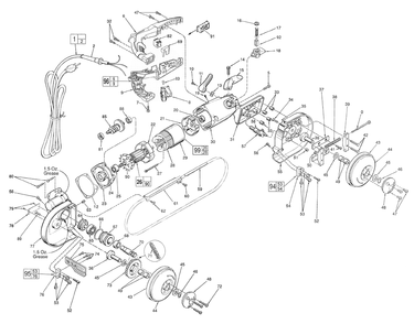 Fig-0 Diagram and Parts List for 6225 457H Milwaukee Saw