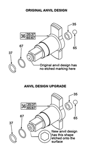 Fig-1 Diagram and Parts List for 2651-059 D68A Milwaukee Impact Driver
