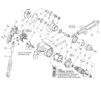 Fig-0 Diagram and Parts List for 0201-20  Milwaukee Electric Drill
