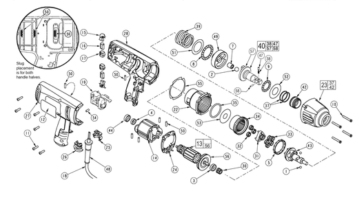 Fig-0 Diagram and Parts List for 9072-59B G04B Milwaukee Impact Driver