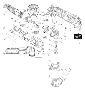 Fig-0 Diagram and Parts List for 2526-20 L31B Milwaukee Multi-Tool