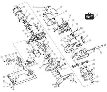 Fig-0 Diagram and Parts List for 6391-21 189C Milwaukee Saw