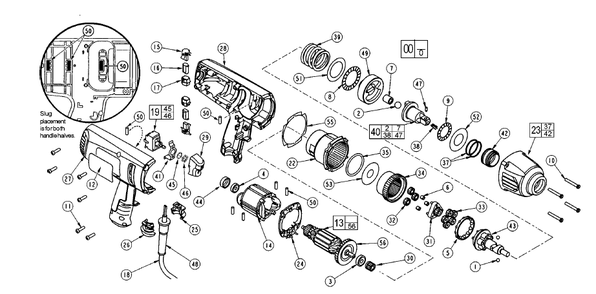Fig-0 Diagram and Parts List for 9071-20  Milwaukee Impact Driver