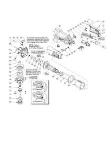 Fig-0 Diagram and Parts List for 6160-30 B74C Milwaukee Angle Grinder