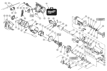Fig-0 Diagram and Parts List for 6523-21 A65G Milwaukee Saw