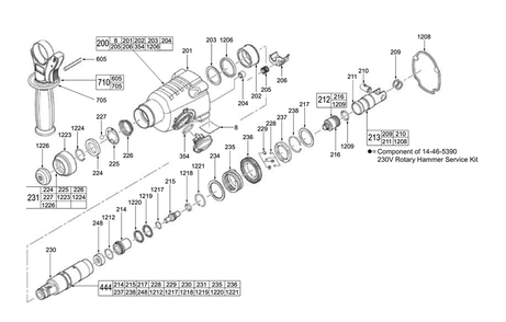 Part Location Diagram of 45-88-5262 Milwaukee Compensating Washer