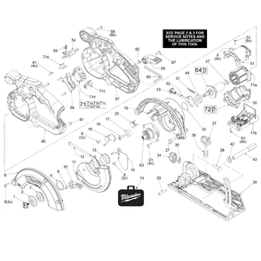 Fig-0 Diagram and Parts List for 2530-20 G32A Milwaukee Circular Saw