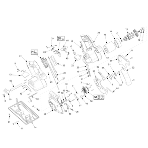 Fig-0 Diagram and Parts List for 0740-22 A94B Milwaukee Saw