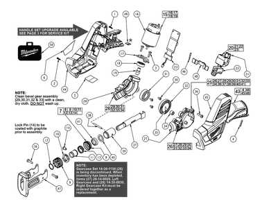 Fig-0 Diagram and Parts List for 2420-059 D25D Milwaukee Reciprocating Saw