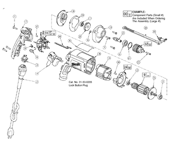 Fig-0 Diagram and Parts List for 0101-20  Milwaukee Electric Drill