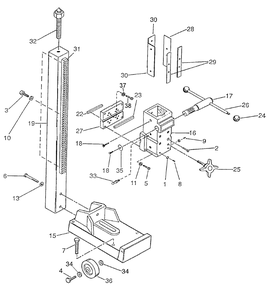 Fig-0 Diagram and Parts List for 4115  Milwaukee Drill Press