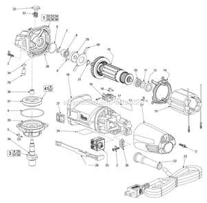 Page A Diagram and Parts List for 6130-33 C27A Milwaukee Sander Grinder