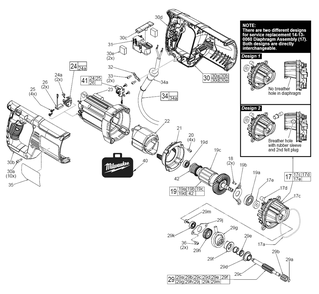 Part Location Diagram of 16-10-0102 Milwaukee 120V Armature Assembly