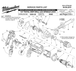 Part Location Diagram of 31-50-0525 Milwaukee Motor Housing