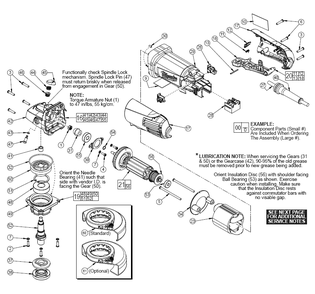 Fig-0 Diagram and Parts List for 6148-31  Milwaukee Angle Grinder
