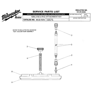 Part Location Diagram of 42-90-0120 Milwaukee Female disconnect