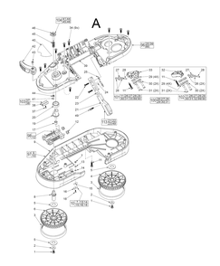 Fig-1 Diagram and Parts List for 2629-22 C14B Milwaukee Saw
