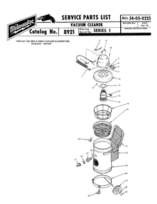 Fig-0 Diagram and Parts List for 8921 SERIES 1 Milwaukee Leaf Blower / Vacuum