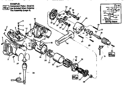 Part Location Diagram of 36-66-4001 Milwaukee Gear