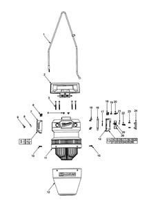 Fig-0 Diagram and Parts List for 2155-AC J46A Milwaukee Worklight & Flashlight