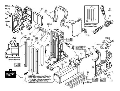 Fig-1 Diagram and Parts List for 2787-059 G96A Milwaukee Drill Press