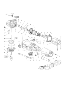 Part Location Diagram of 14-29-0035 Milwaukee Gear and pinion set