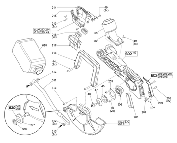 Part Location Diagram of 43-34-0132 Milwaukee Inner Blade Flange