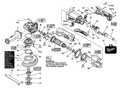 Part Location Diagram of 14-73-0462 Milwaukee 5/8-11 Spindle Hub Kit