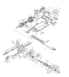 Fig-0 Diagram and Parts List for 6377-2 620-1001 Milwaukee Saw