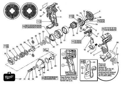 Fig-0 Diagram and Parts List for 2650-059 D39A Milwaukee Impact Driver