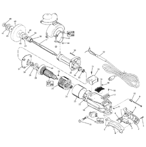 Fig-0 Diagram and Parts List for 5243  Milwaukee Angle Grinder