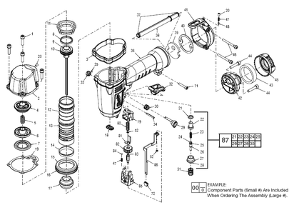 Part Location Diagram of 14-70-0130 Milwaukee Brad-Stplr Overhaul Kit