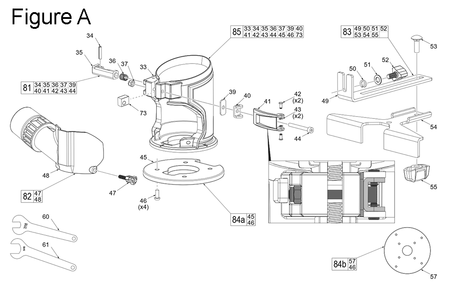 Fig-1 Diagram and Parts List for 2723-20 K91A Milwaukee Router