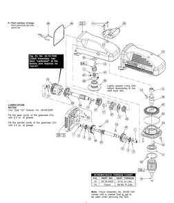Fig-1 Diagram and Parts List for 1680-21 407D Milwaukee Electric Drill