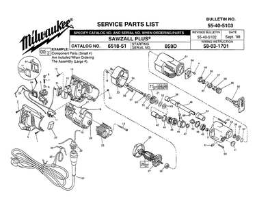 Part Location Diagram of 43-78-0530 Milwaukee Retainer