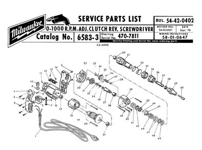 Part Location Diagram of 02-50-1610 Milwaukee Needle bearing