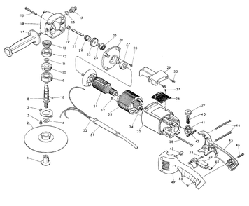 Fig-0 Diagram and Parts List for 5455  Milwaukee Sander Polisher