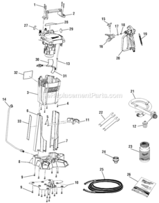 Page A Diagram and Parts List for M4910-10  Milwaukee Paint Sprayer